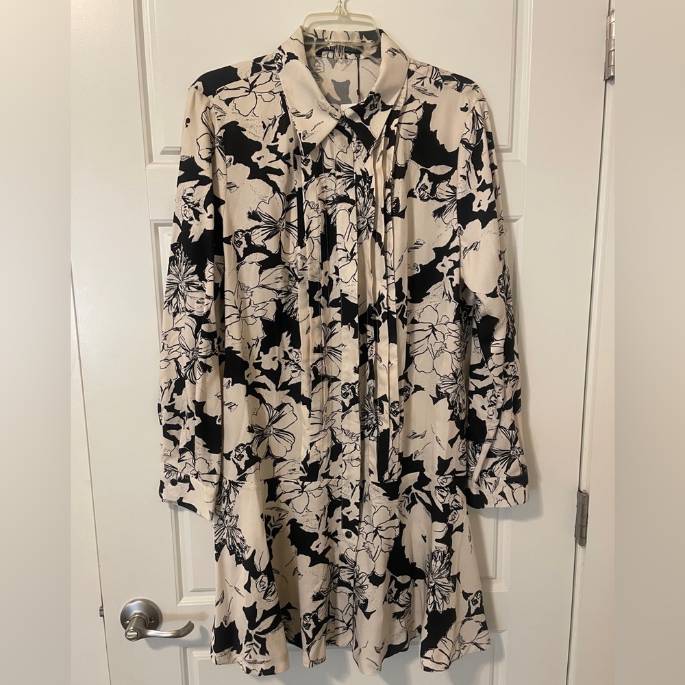 Zara printed shirt dress
